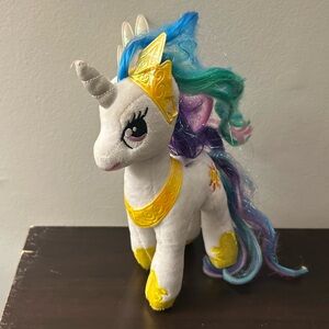 TY Sparkle My Little Pony - PRINCESS CELESTIA  Beanie White Unicorn 9"